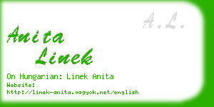 anita linek business card